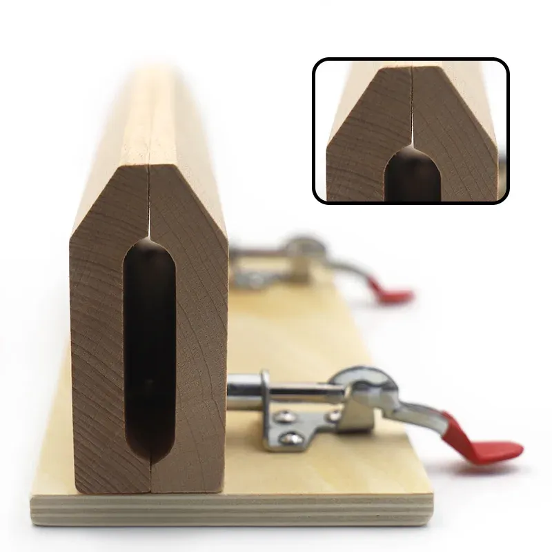 Pince de fixation large en bois pour couture cuir