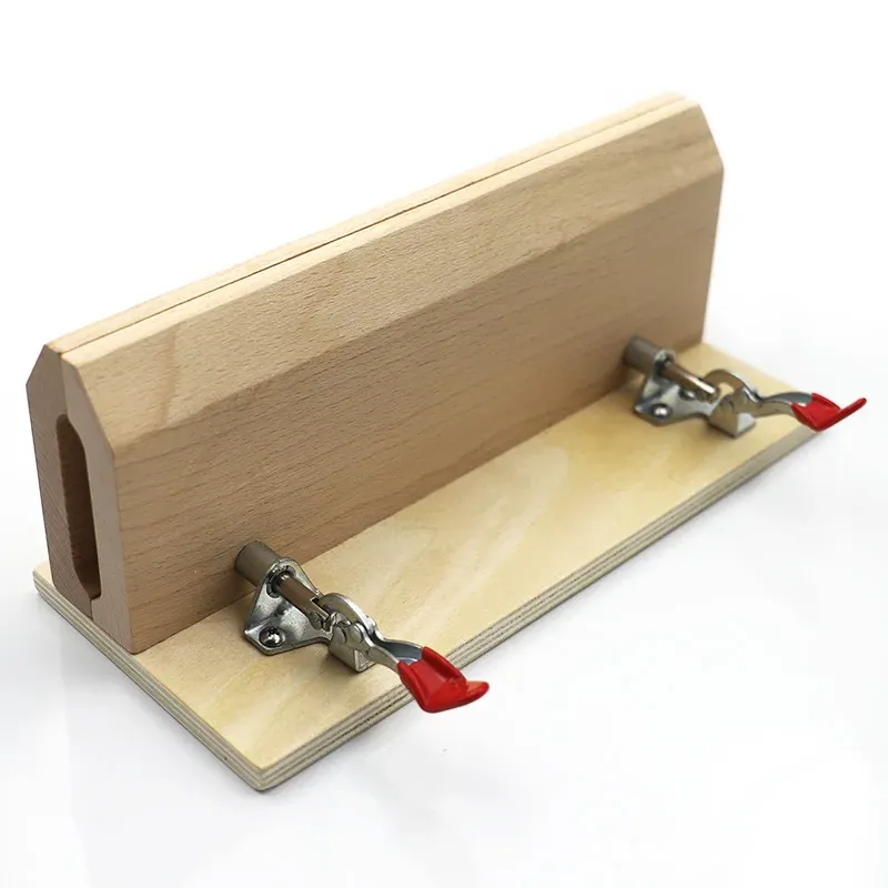 Pince de fixation large en bois pour couture cuir