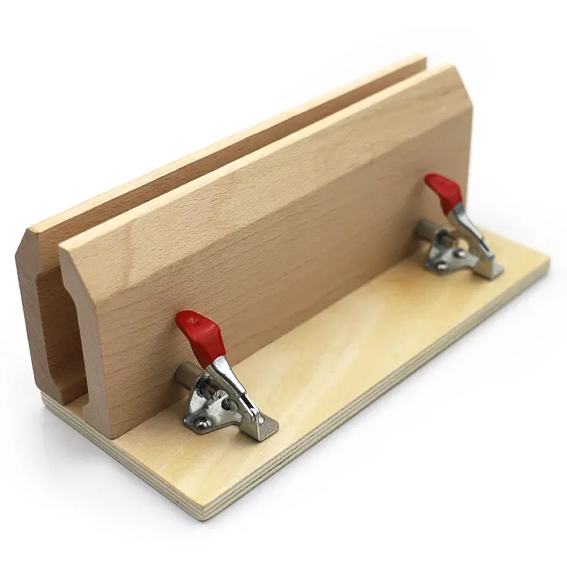 Pince de fixation large en bois pour couture cuir