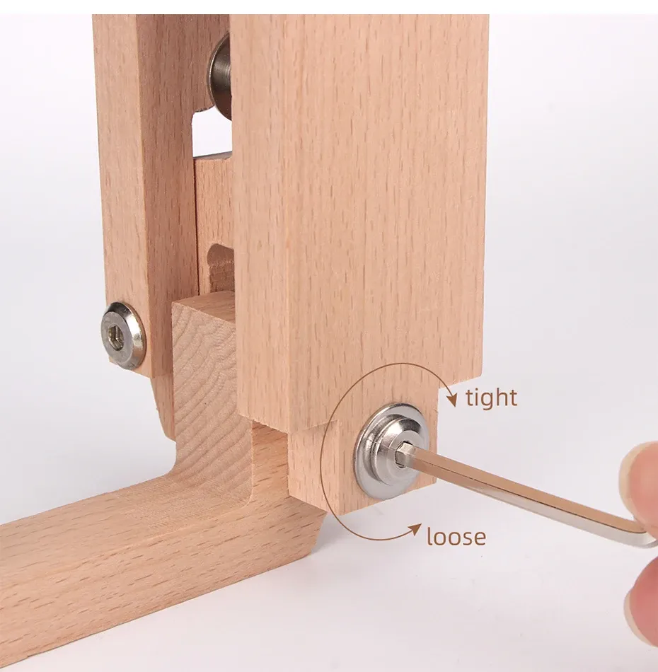 Pince en bois cousue pour cuir, portable et réglable