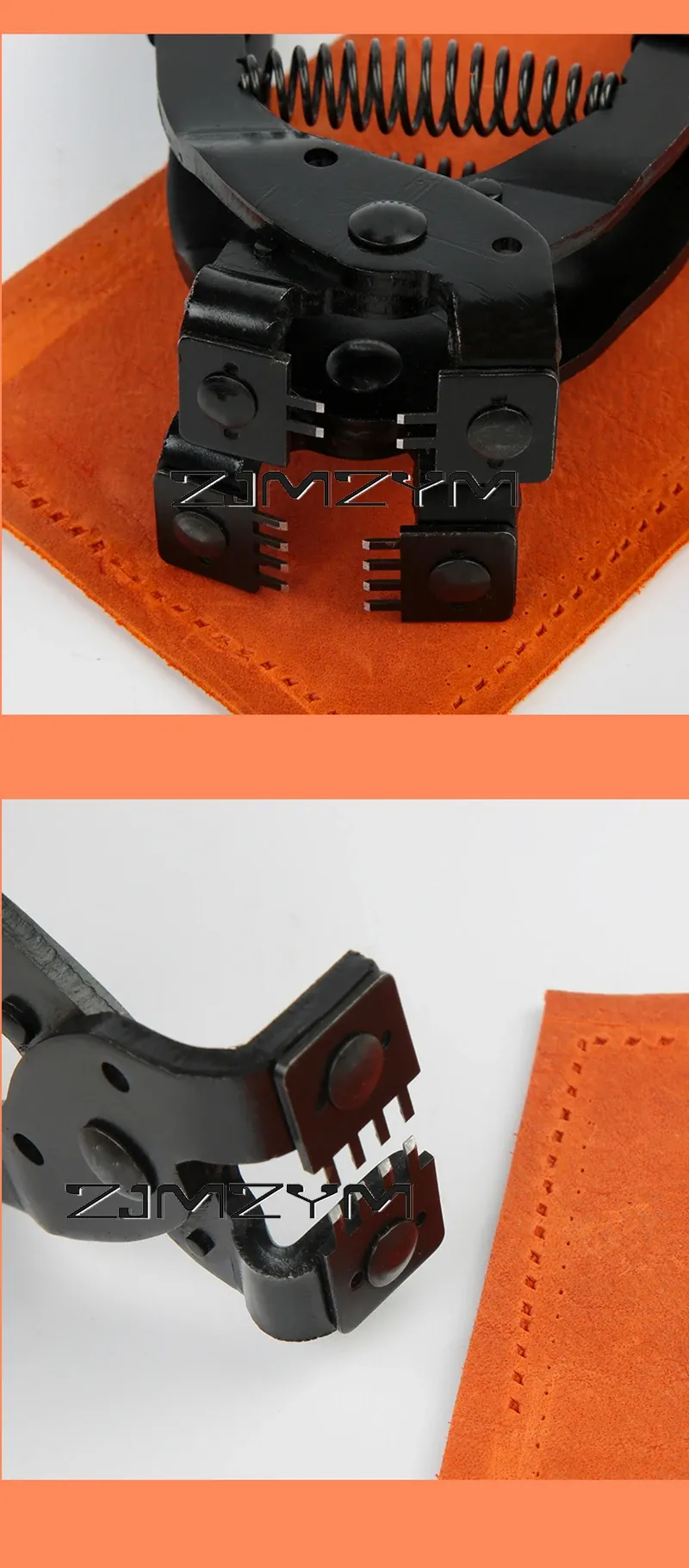 Pince silencieuse 2 ou 4 dents pour cuir, poinçonnage