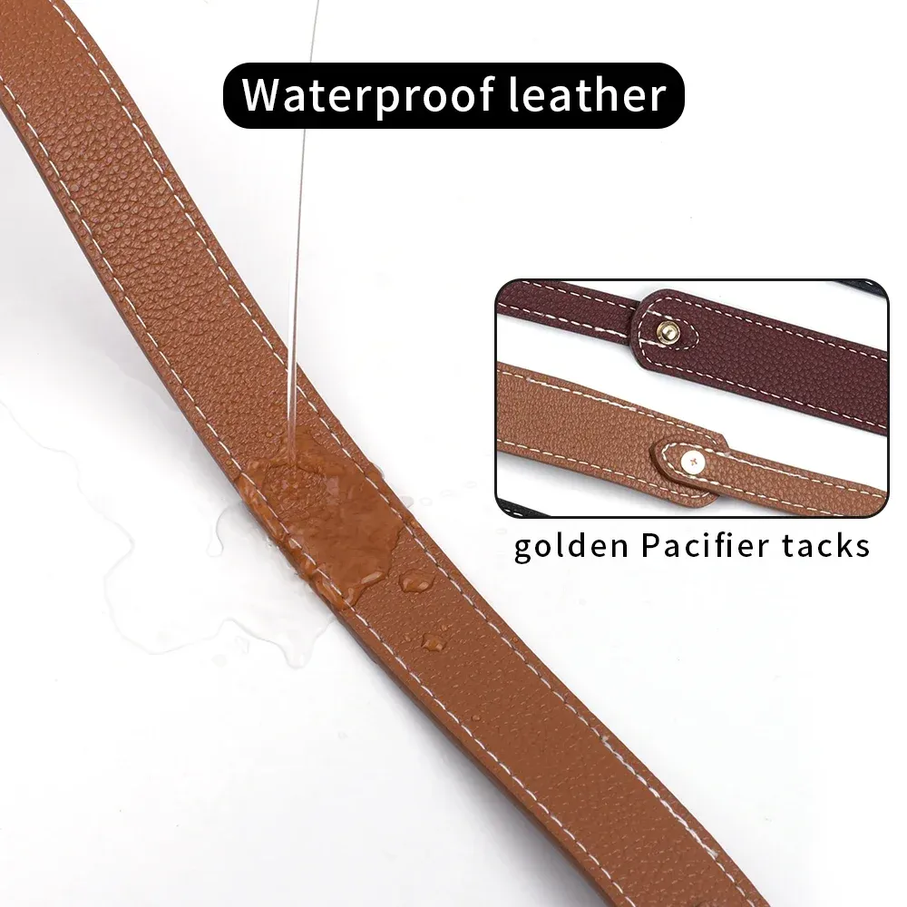 Poignée détachable cuir souple 66 cm pour sacs