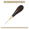Poinçon couture cuir ébène et laiton, forme diamant – Couleur Aiguille circulaire 2.0 - 1 pièce