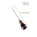 Poinçon couture cuir manche bois pour chaussures et artisanat – Couleur Gourd cone