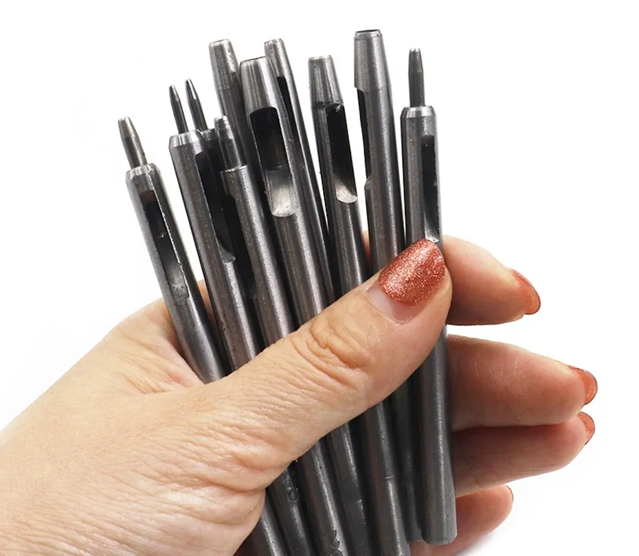 Poinçon cuir rond 0,5 à 5 mm 10 pièces