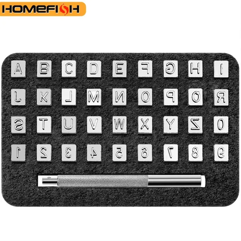 Poinçons alphabet et chiffres 3 à 6 mm pour cuir