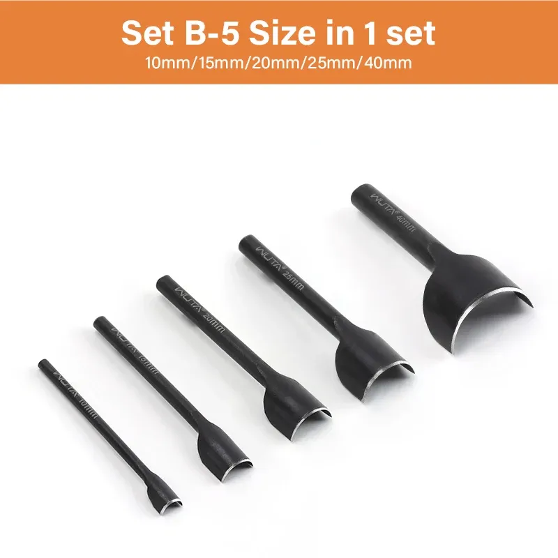 Poinçons cuir demi-ronds 5 à 11 pièces