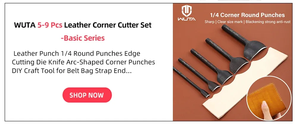 Poinçons cuir demi-ronds 5 à 11 pièces