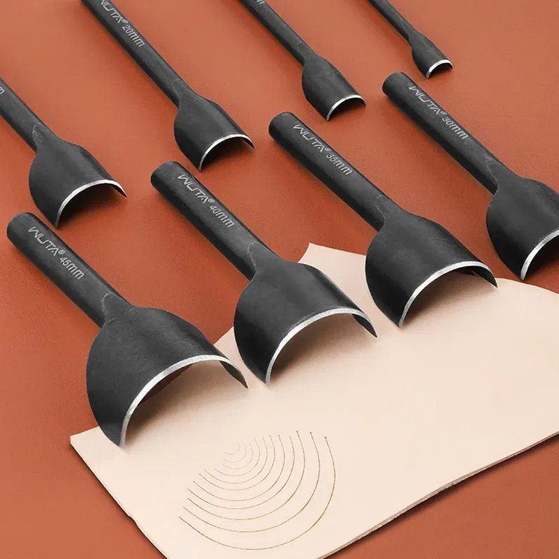 Poinçons cuir demi-ronds 5 à 11 pièces