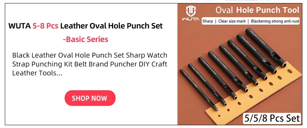 Poinçons cuir demi-ronds 5 à 11 pièces