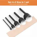 Poinçons cuir demi-ronds 5 à 11 pièces – Color Set A-5 pcs