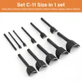 Poinçons cuir demi-ronds 5 à 11 pièces – Color Set C-11 pcs
