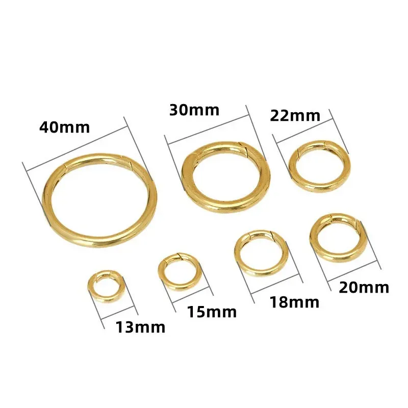 Porte-clés ressort laiton 13 à 30 mm