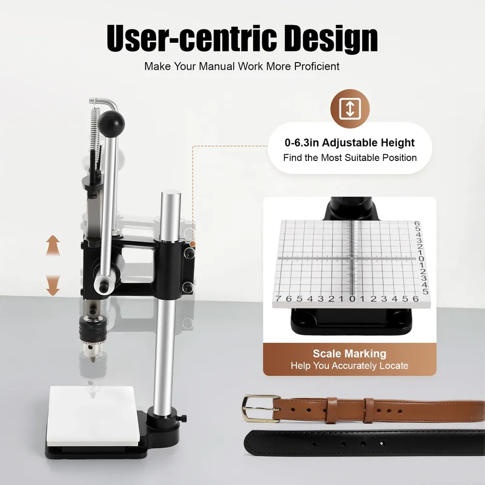 Presse manuelle à poinçonner et estamper le cuir