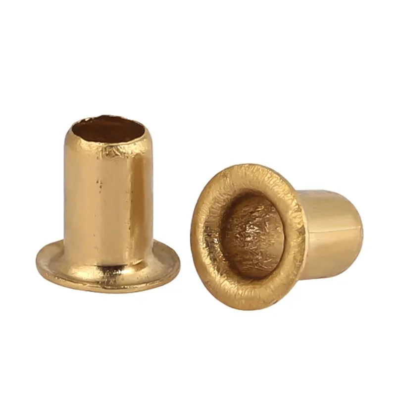Rivets creux laiton M2,5 à M6 pour maroquinerie