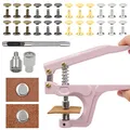 Rivets cuir double capot 8 mm, 400 ensembles et outil – 1