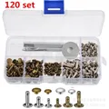 Rivets cuir double capuchon 120 à 480 pièces – Couleur 120pcs No Pliers
