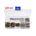 Rivets cuir double capuchon 240 à 480 pièces – Couleur 120pcs No Pliers