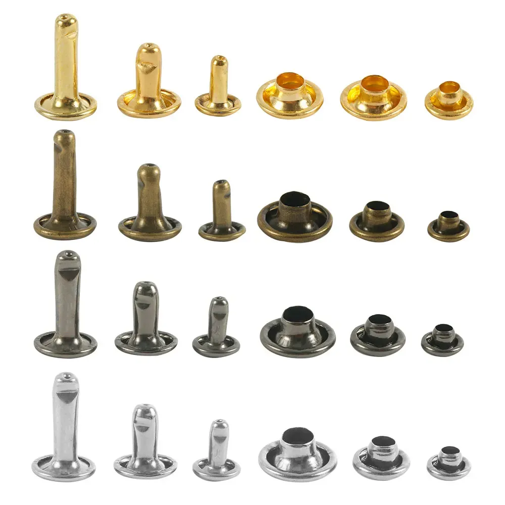 Rivets cuir double capuchon 360 pièces avec pince