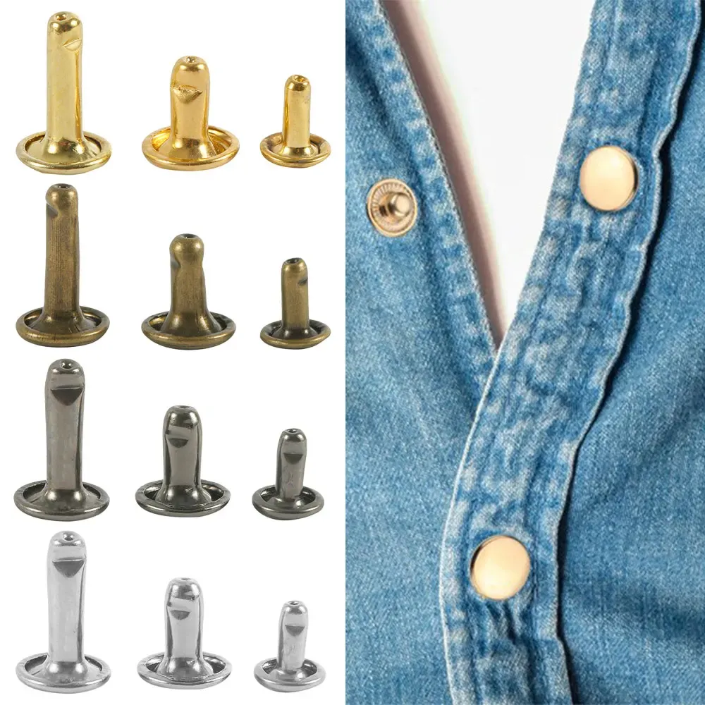 Rivets cuir double capuchon 360 pièces avec pince