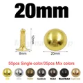 Rivets ronds métal 4 à 12 mm pour maroquinerie – Couleur 20mm