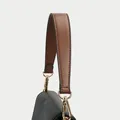 Sangle courte cuir pour sac à main boucle dorée – Couleur coffee 36cm