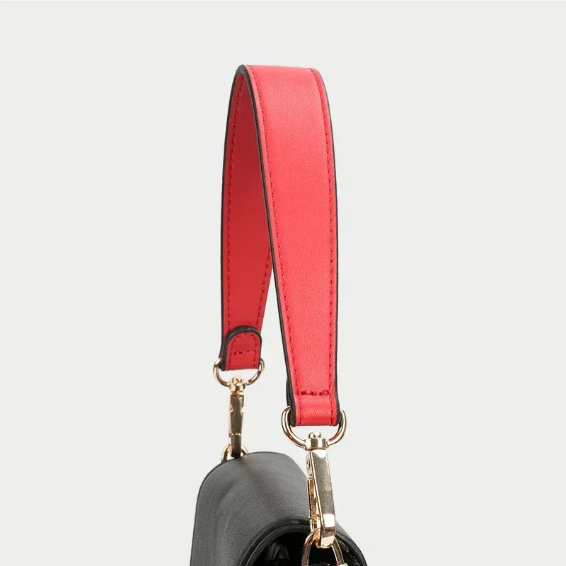 Sangle courte cuir pour sac à main boucle dorée