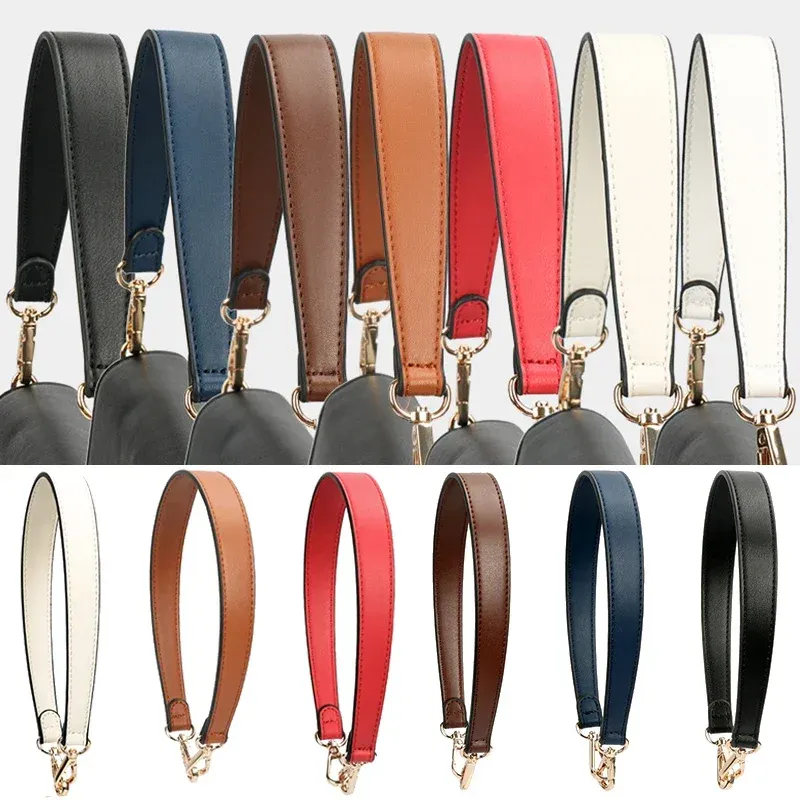Sangle courte cuir pour sac à main boucle dorée