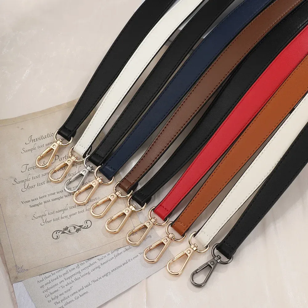 Sangle courte cuir pour sac à main boucle dorée