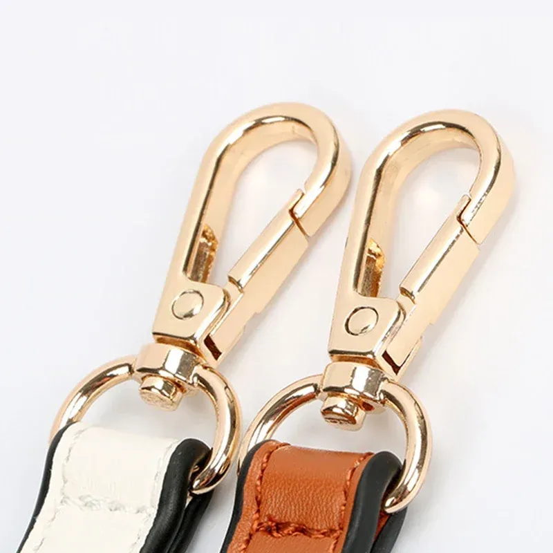 Sangle courte cuir pour sac à main boucle dorée