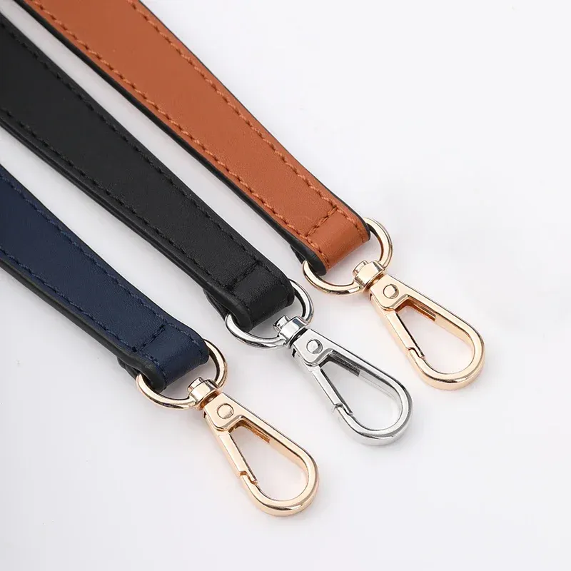 Sangle courte cuir pour sac à main boucle dorée