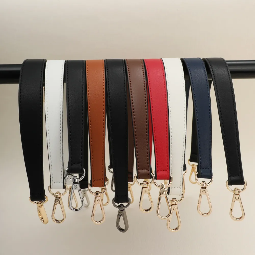 Sangle courte cuir pour sac à main boucle dorée