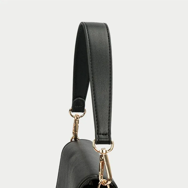 Sangle courte cuir pour sac à main boucle dorée