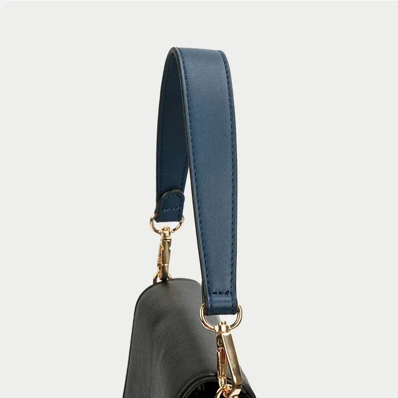 Sangle courte cuir pour sac à main boucle dorée
