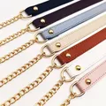 Sangle de sac bandoulière 115 cm en cuir PU et chaîne – 2
