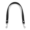 Sangle de sac en cuir de vachette pour accessoires de sac – Couleur black-silver buckle