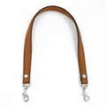 Sangle de sac en cuir de vachette pour accessoires de sac – Couleur brown-silver buckle