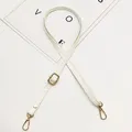 Sangle de sac en cuir PU 130 cm pour sac à main et pochette – Couleur BLANC