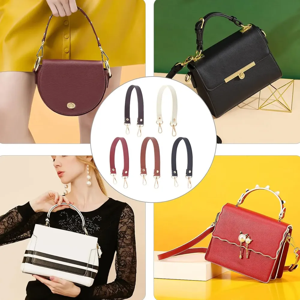 Sangle de sac en cuir PU courte 35 cm pour sac à main