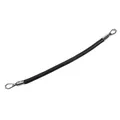 Sangle de sac en cuir PU tressé 30 cm pour sac à main – Couleur Black Silver Hook