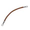 Sangle de sac en cuir PU tressé 30 cm pour sac à main – Couleur Brown Silver Hook