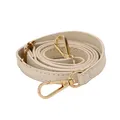 Sangle de sac en cuir réglable 120 cm pour bandoulière – Couleur beige-Gold buckle