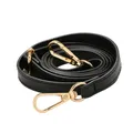 Sangle de sac en cuir réglable 120 cm pour bandoulière – Couleur black-Gold buckle
