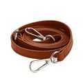 Sangle de sac en cuir réglable 120 cm pour bandoulière – Couleur brown-Silver buckle