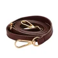 Sangle de sac en cuir réglable 120 cm pour bandoulière – Couleur dark coffee-Gold