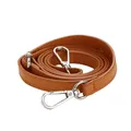 Sangle de sac en cuir réglable 120 cm pour bandoulière – Couleur khaki-Silver buckle