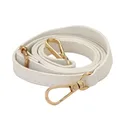 Sangle de sac en cuir réglable 120 cm pour bandoulière – Couleur white-Gold buckle