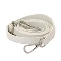 Sangle de sac en cuir réglable 120 cm pour bandoulière – Couleur white-Silver buckle