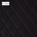 Simili cuir matelassé losanges 1,55 x 1 m pour sellerie – Couleur black