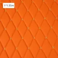 Simili cuir matelassé losanges 1,55 x 1 m pour sellerie – Couleur orange2